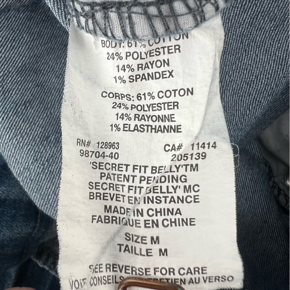 Diego Rein Elastic Waistband Pull On Wide Leg Jeans Size Medium Women’s - Picture 5 of 5